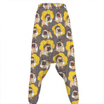 Pilot Pug Pattern Print Hammer Pants