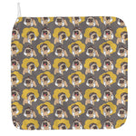 Pilot Pug Pattern Print Hand Towel