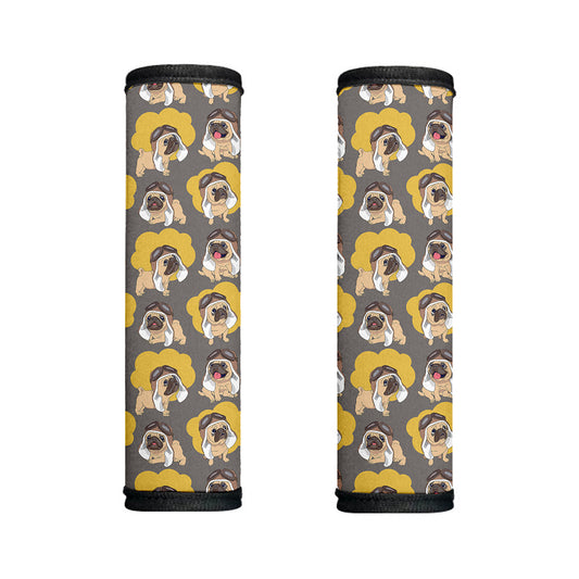 Pilot Pug Pattern Print Handle Covers