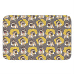 Pilot Pug Pattern Print Indoor Door Mat