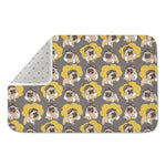 Pilot Pug Pattern Print Indoor Door Mat