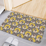 Pilot Pug Pattern Print Indoor Door Mat