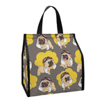 Pilot Pug Pattern Print Insulated Lunch Tote