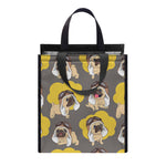 Pilot Pug Pattern Print Insulated Lunch Tote