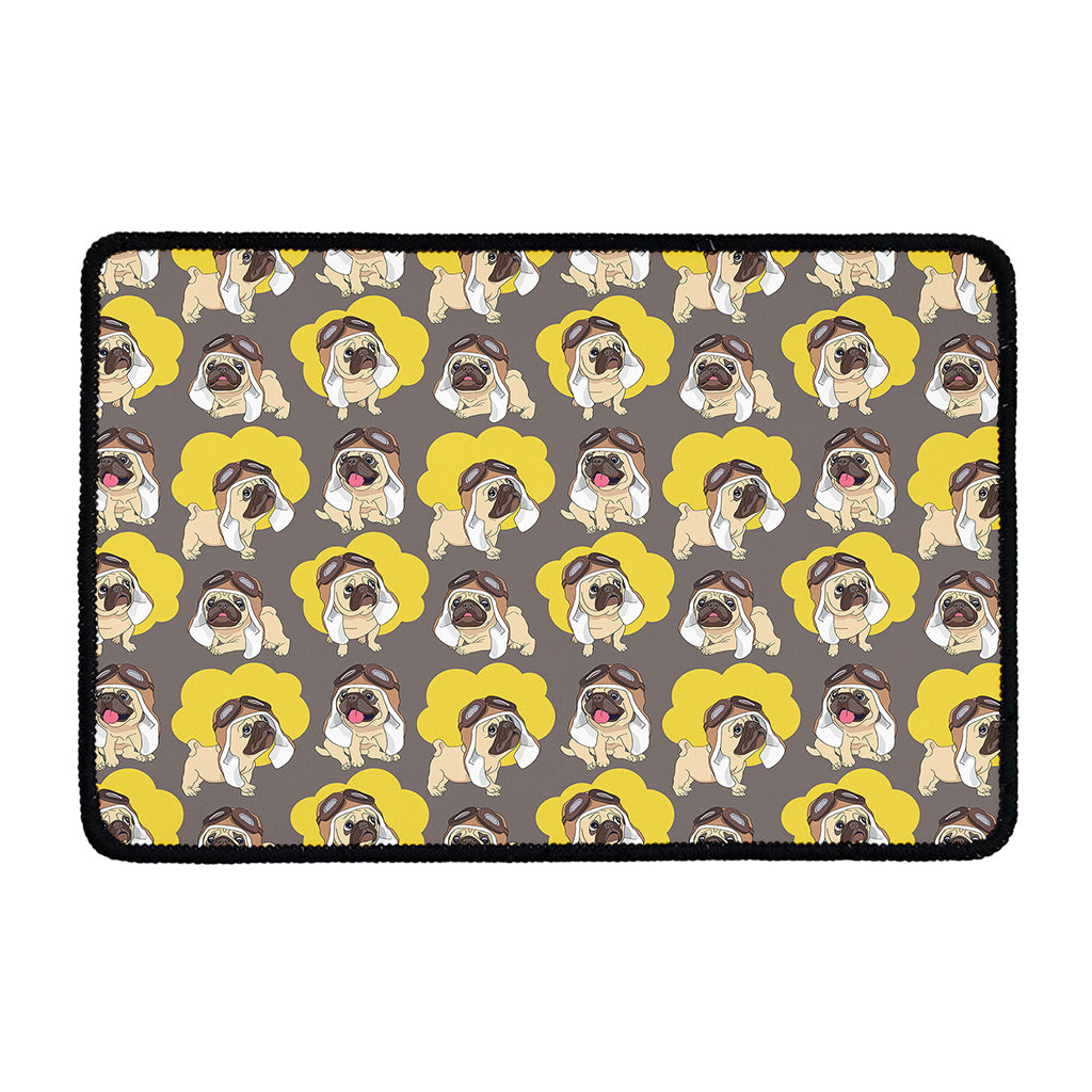 Pilot Pug Pattern Print Kitchen Mat