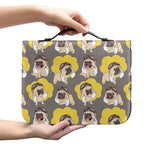 Pilot Pug Pattern Print Leather Bible Cover