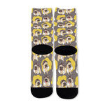 Pilot Pug Pattern Print Long Socks