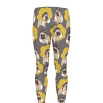 Pilot Pug Pattern Print Men's leggings