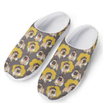 Pilot Pug Pattern Print Mesh Casual Shoes