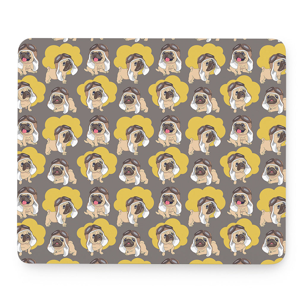 Pilot Pug Pattern Print Mouse Pad