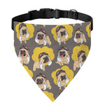 Pilot Pug Pattern Print Over The Collar Dog Bandana
