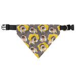 Pilot Pug Pattern Print Over The Collar Dog Bandana