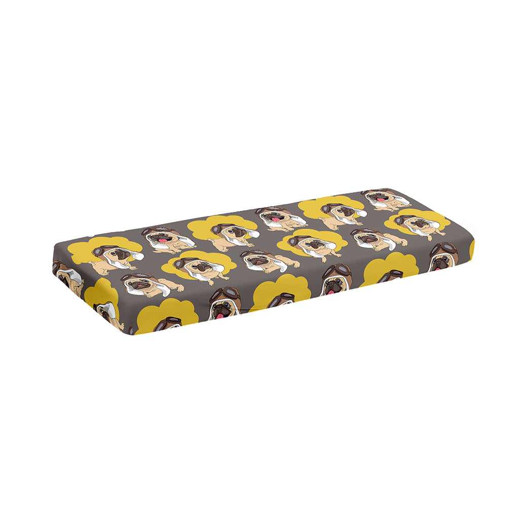 Pilot Pug Pattern Print Piano Keyboard Cover