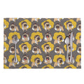 Pilot Pug Pattern Print Placemat