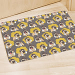 Pilot Pug Pattern Print Polyester Doormat