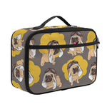 Pilot Pug Pattern Print Portable Lunch Bag