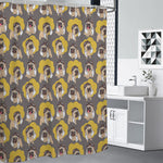 Pilot Pug Pattern Print Premium Shower Curtain