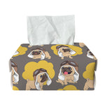Pilot Pug Pattern Print Rectangle Tissue Box Cover