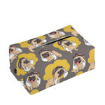 Pilot Pug Pattern Print Rectangle Tissue Box Cover