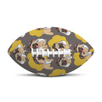 Pilot Pug Pattern Print Rugby Ball