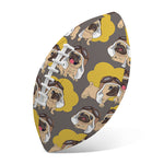 Pilot Pug Pattern Print Rugby Ball