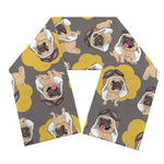 Pilot Pug Pattern Print Scarf
