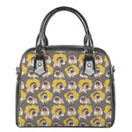 Pilot Pug Pattern Print Shoulder Handbag