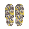 Pilot Pug Pattern Print Slippers