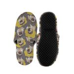 Pilot Pug Pattern Print Slippers