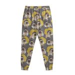 Pilot Pug Pattern Print Sweatpants