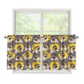 Pilot Pug Pattern Print Tier Curtains