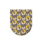 Pilot Pug Pattern Print Toilet Lid Cover