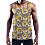 Pilot Pug Pattern Print Training Tank Top