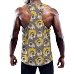 Pilot Pug Pattern Print Training Tank Top