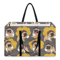 Pilot Pug Pattern Print Utility Tote Bag