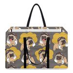 Pilot Pug Pattern Print Utility Tote Bag