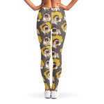 Pilot Pug Pattern Print Women's Leggings