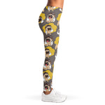 Pilot Pug Pattern Print Women's Leggings