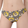 Pilot Pug Pattern Print Women's Panties