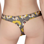 Pilot Pug Pattern Print Women's Thong