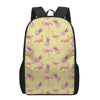 Pineapple And Flamingo Pattern Print 17 Inch Backpack