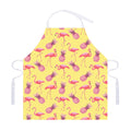 Pineapple And Flamingo Pattern Print Adjustable Apron