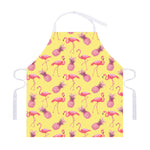 Pineapple And Flamingo Pattern Print Adjustable Apron