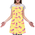 Pineapple And Flamingo Pattern Print Adjustable Apron