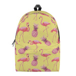 Pineapple And Flamingo Pattern Print Backpack