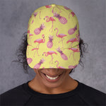 Pineapple And Flamingo Pattern Print Baseball Cap