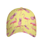 Pineapple And Flamingo Pattern Print Baseball Cap