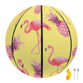 Pineapple And Flamingo Pattern Print Basketball