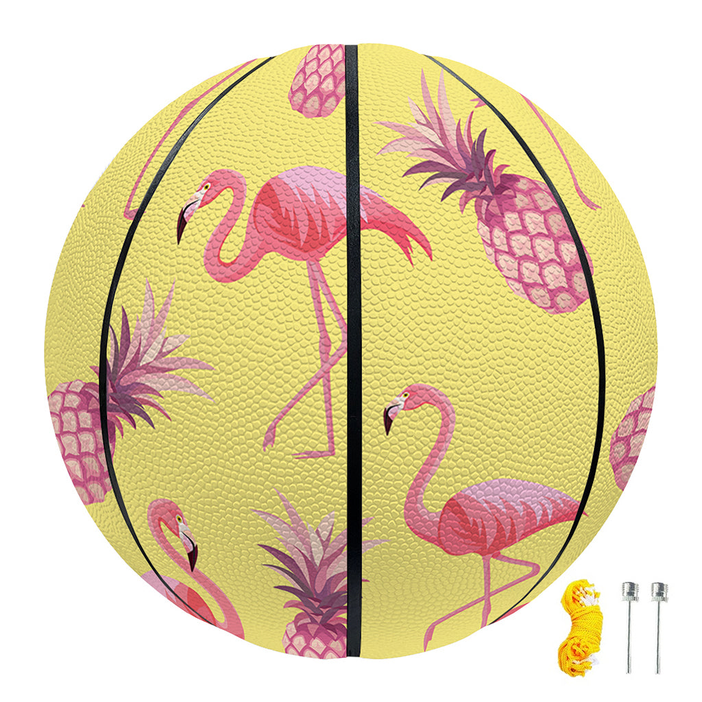 Pineapple And Flamingo Pattern Print Basketball