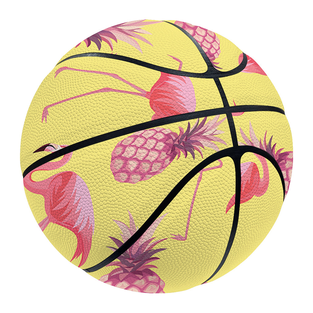 Pineapple And Flamingo Pattern Print Basketball
